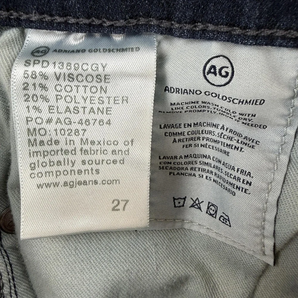 AG Adriano Goldschmied The‎ Legging Ankle Jeans Womens 27 Blue Low Rise Skinny